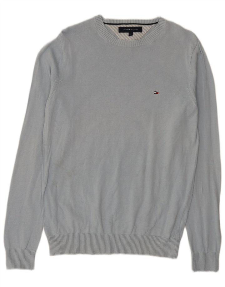 Maglione maglione girocollo da uomo vestibilità regolare Tommy Hilfiger piccolo cotone blu
