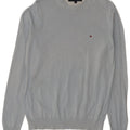 Maglione maglione girocollo da uomo vestibilità regolare Tommy Hilfiger piccolo cotone blu