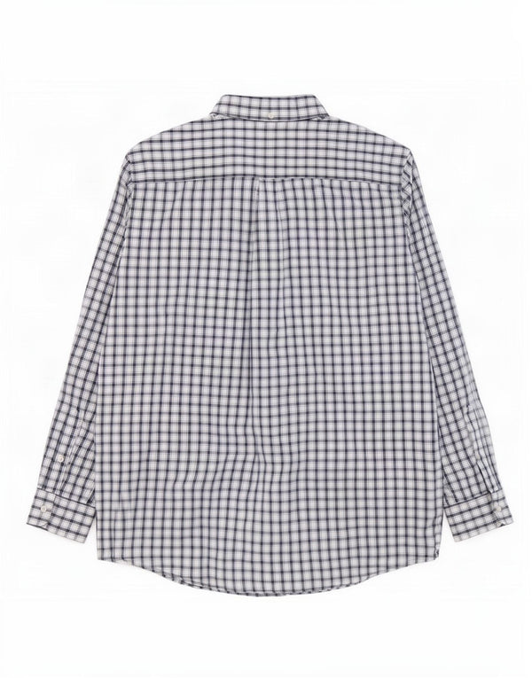 Camicia da uomo Chaps XL in cotone a quadri blu navy