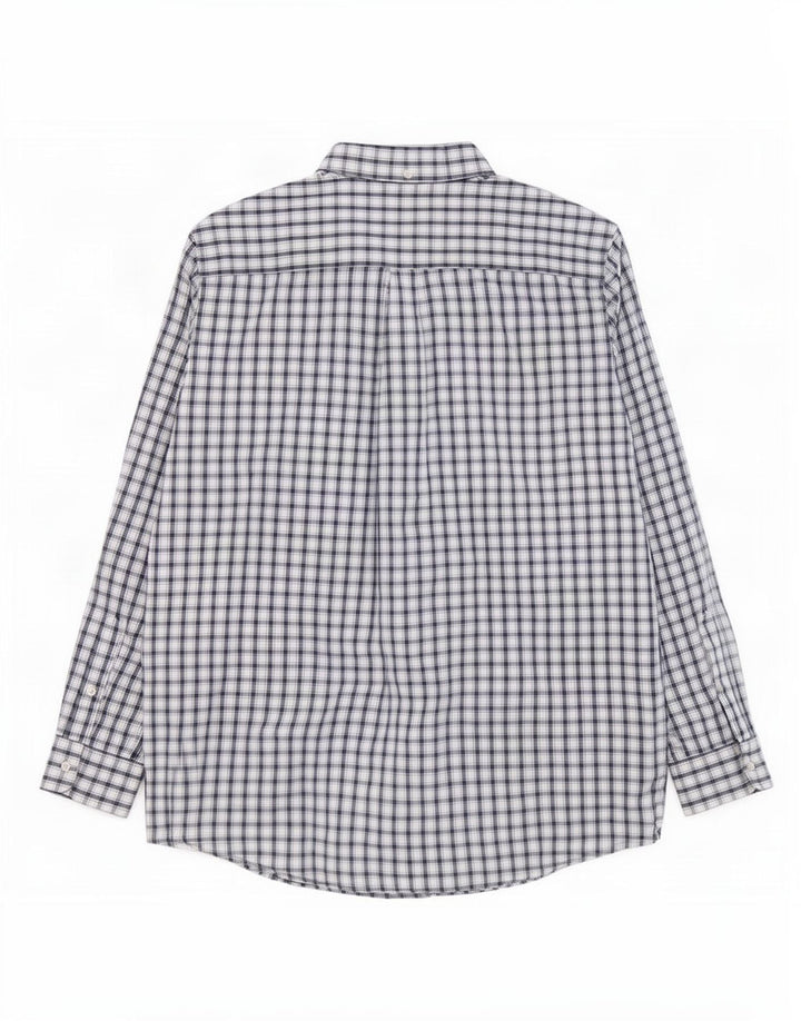 Camicia da uomo Chaps XL in cotone a quadri blu navy