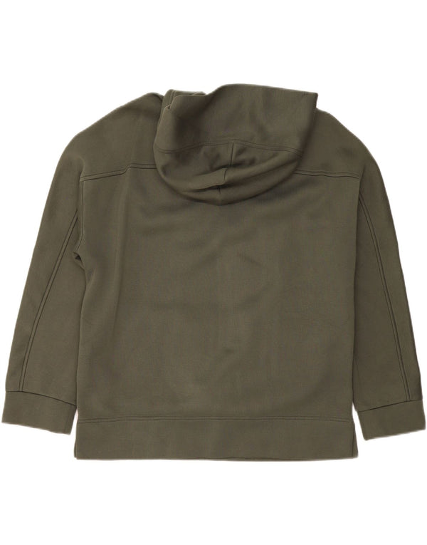 COS Womens Oversized Hoodie Jumper UK 10 Small Khaki Viscose