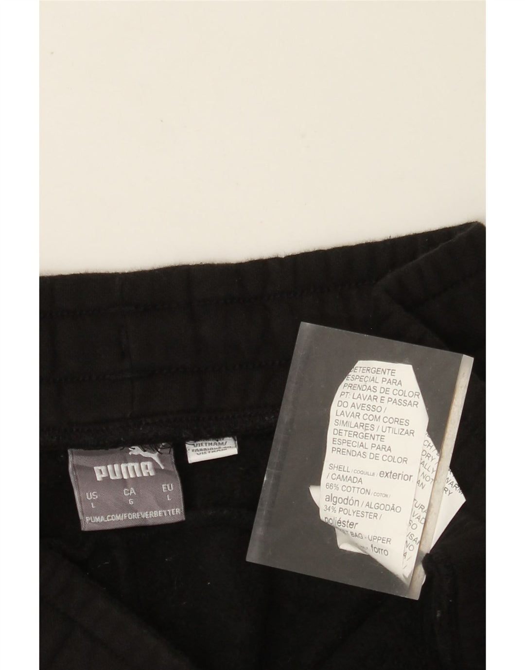 Pantaloni da tuta da uomo PUMA grandi in cotone nero