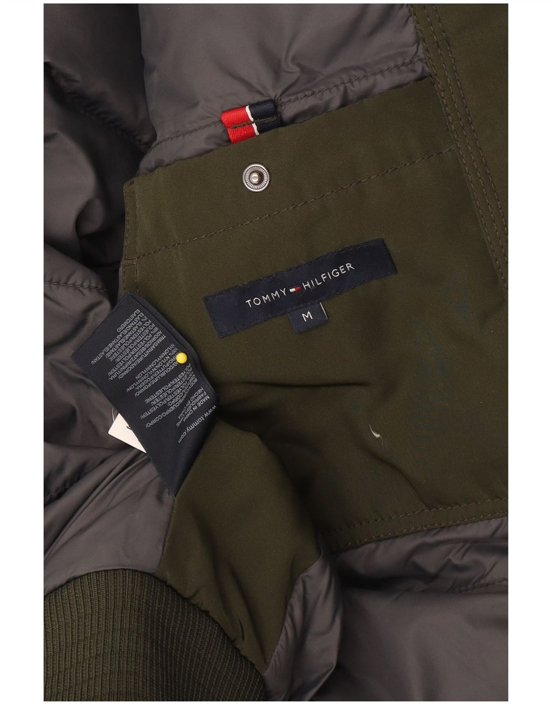 Giacca imbottita da uomo Tommy Hilfiger UK 38 Poliestere verde medio