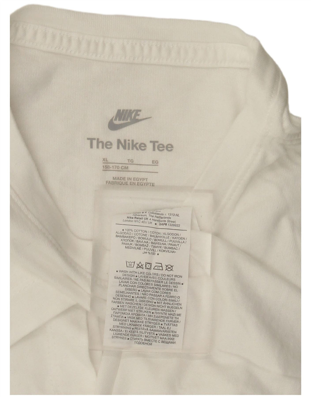 T-shirt Nike Ragazzo Top 13-14 Anni XL Cotone Bianco