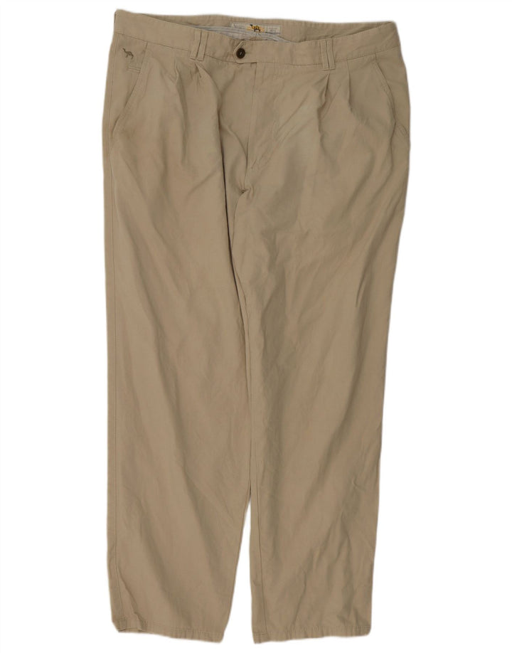 CAMEL ACTIVE Pantaloni da abito con pedge da uomo W40 L30 in cotone beige