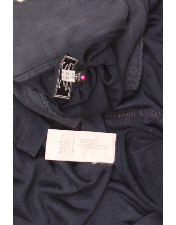 Polo Uomo GIORGIO ARMANI IT 50 Medio Blu Navy Seta