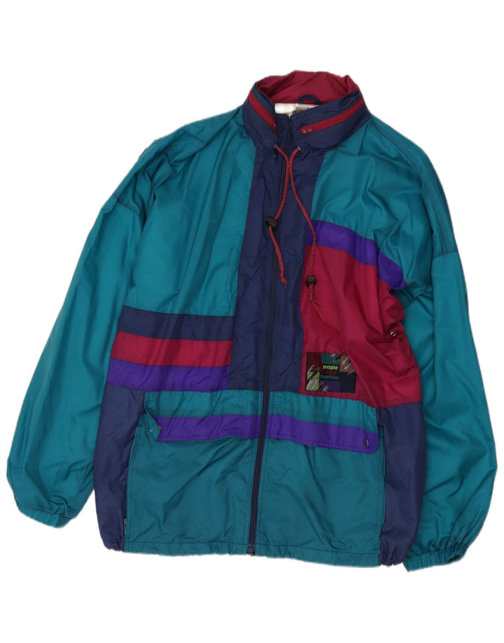 Giacca antipioggia da uomo con cappuccio Marcel Clair EU 52/54 Large Blue Colourblock