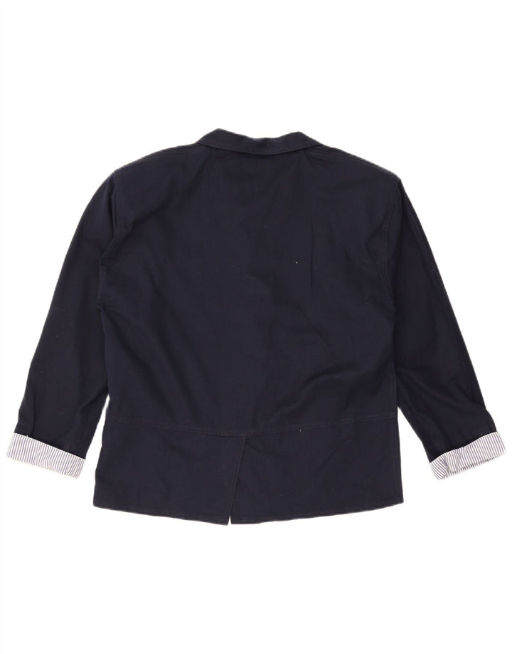Giacca blazer vintage da uomo a 2 bottoni UK 38 medio blu navy
