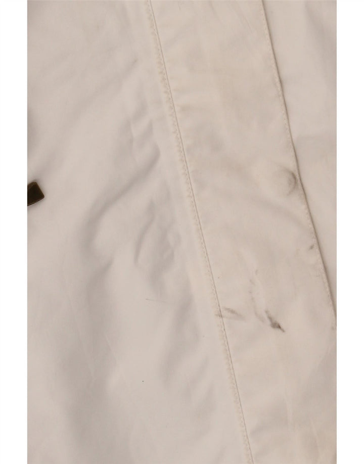 Giacca antipioggia con cappuccio da donna Helly Hansen UK 16 grande poliestere bianco