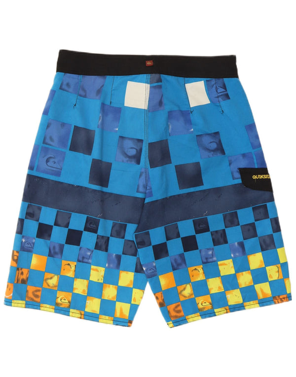 Pantaloncini da bagno da uomo Quiksilver blu medio geometrico
