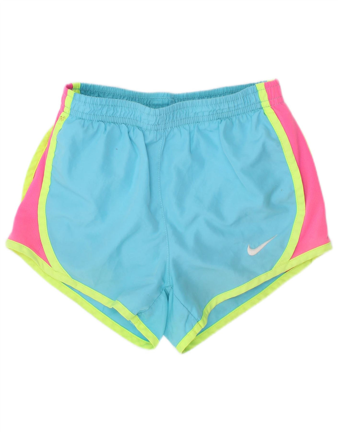 Pantaloncini sportivi Nike per ragazze 5-6 anni in poliestere color block blu medio