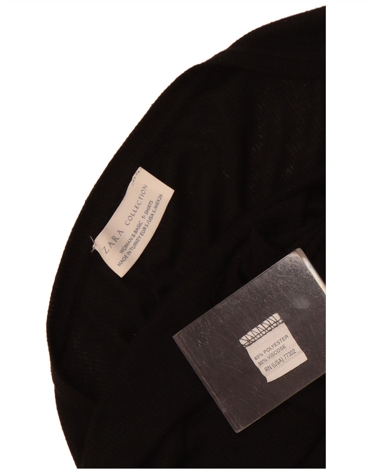 Zara, camicetta oversize a pipistrello da donna, taglia UK 10, piccola, in poliestere nero