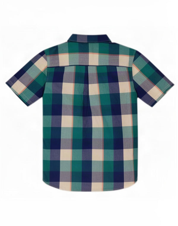 Lyle & Scott Camicia a maniche corte da bambino 10-11 anni in cotone a quadretti blu