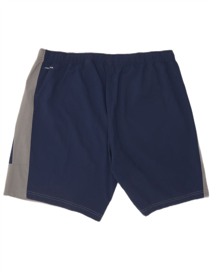Pantaloncini sportivi Reebok da uomo XL blu navy in poliestere color block