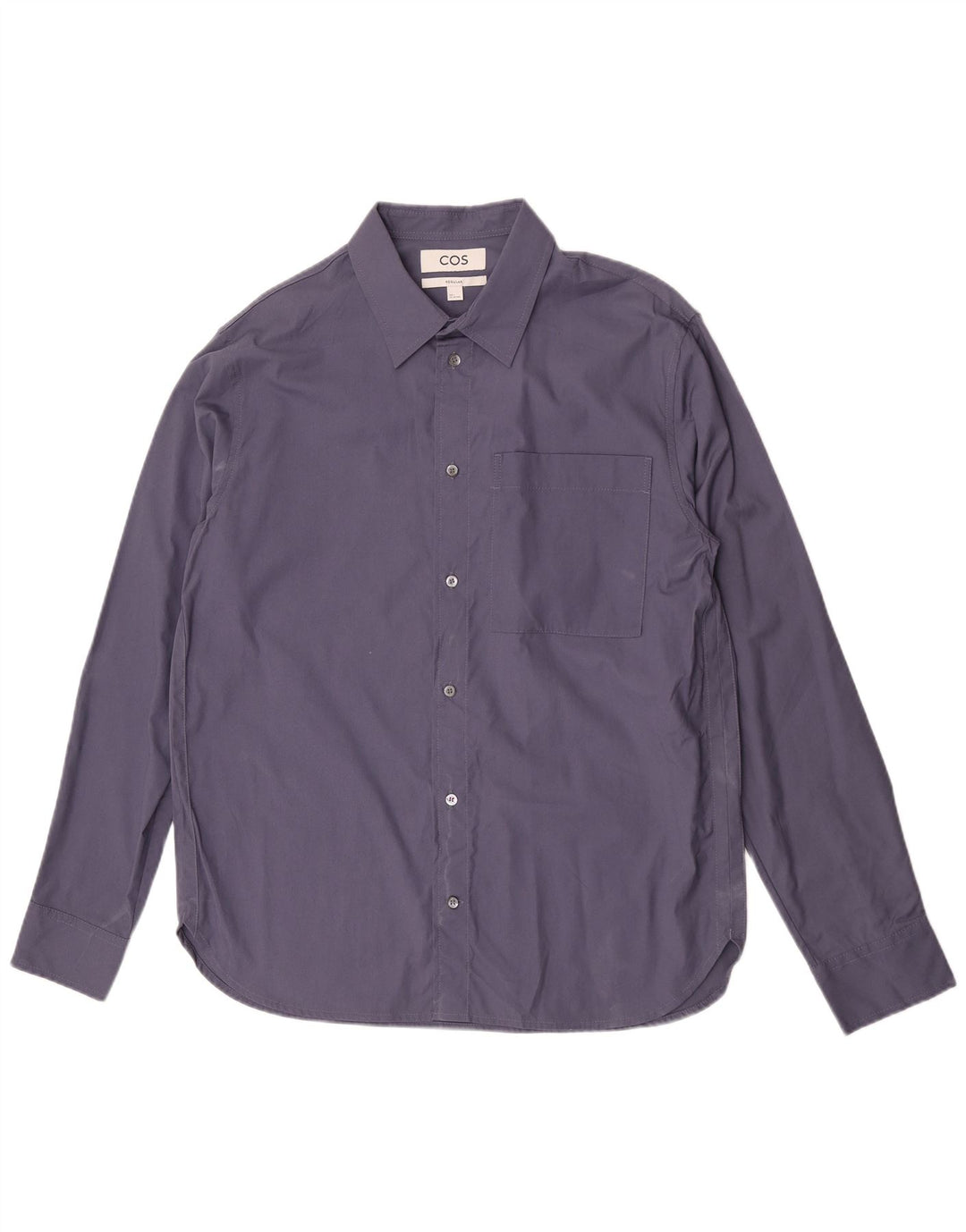 Camicia Cos da uomo vestibilità regolare grande cotone grigio