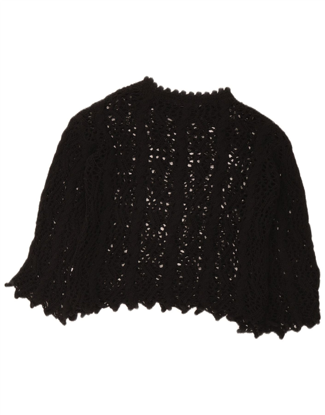 Top Zara da donna all'uncinetto all'uncinetto UK 10 piccolo nero