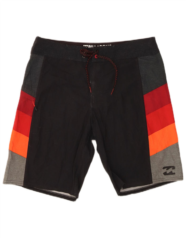Pantaloncini da bagno da uomo Billabong, poliestere color block medio nero