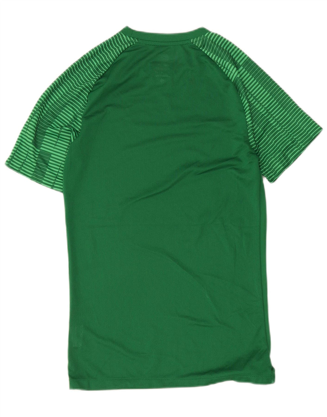 T-shirt Nike Dri Fit Slim da uomo, piccola, in poliestere a righe verdi