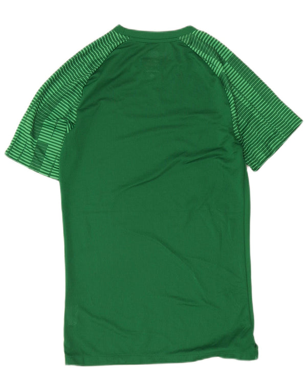 T-shirt Nike Dri Fit Slim da uomo, piccola, in poliestere a righe verdi