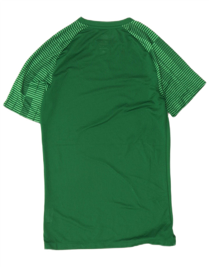 T-shirt Nike Dri Fit Slim da uomo, piccola, in poliestere a righe verdi