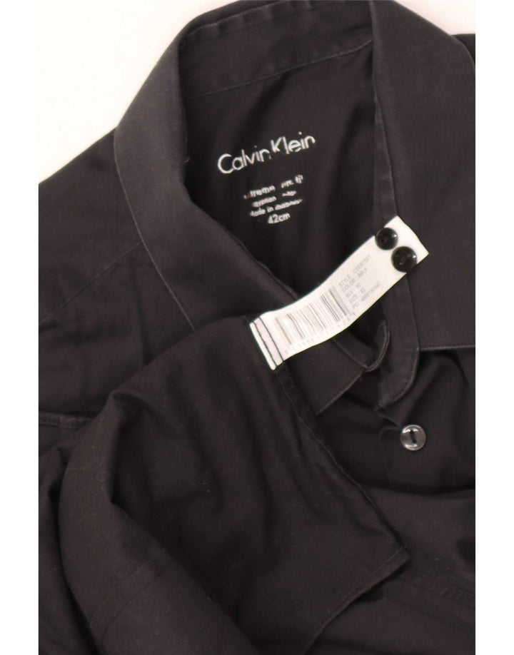 Camicia da uomo Calvin Klein taglia 42 grande nera