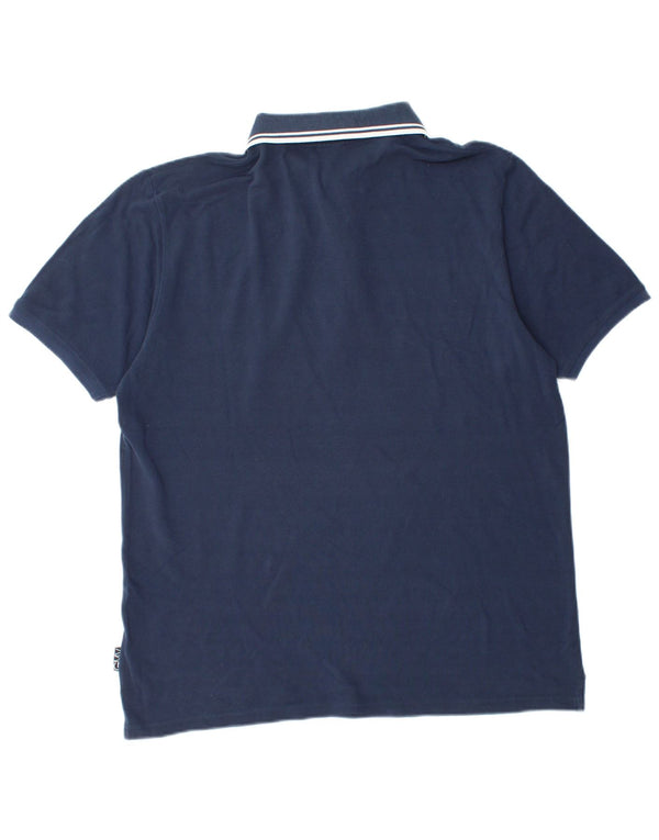 Gianmarco Venturi Mens Polo Shirt XL Navy Blue Cotton