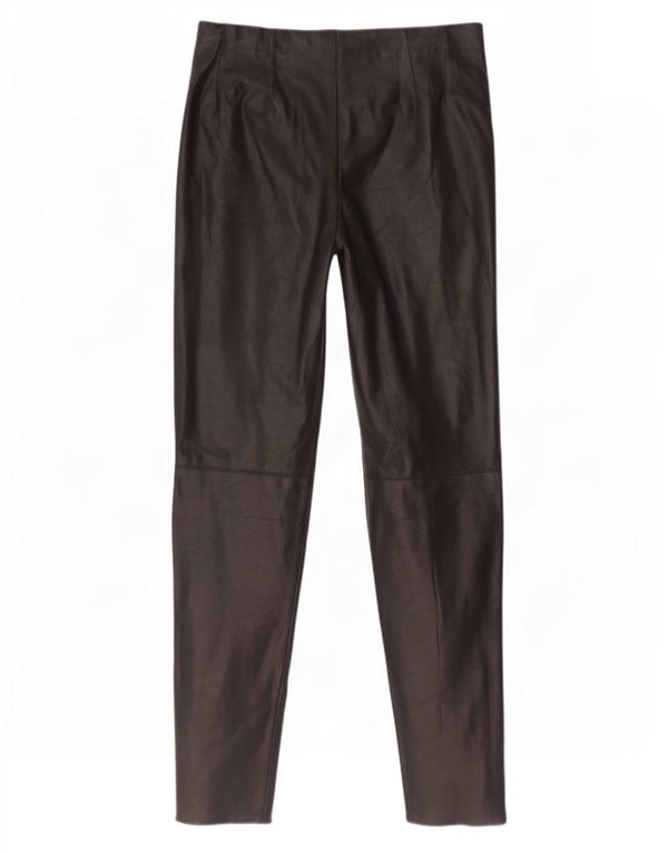 Pantaloni Zara da donna slim in ecopelle a vita alta grandi W30 L27 neri