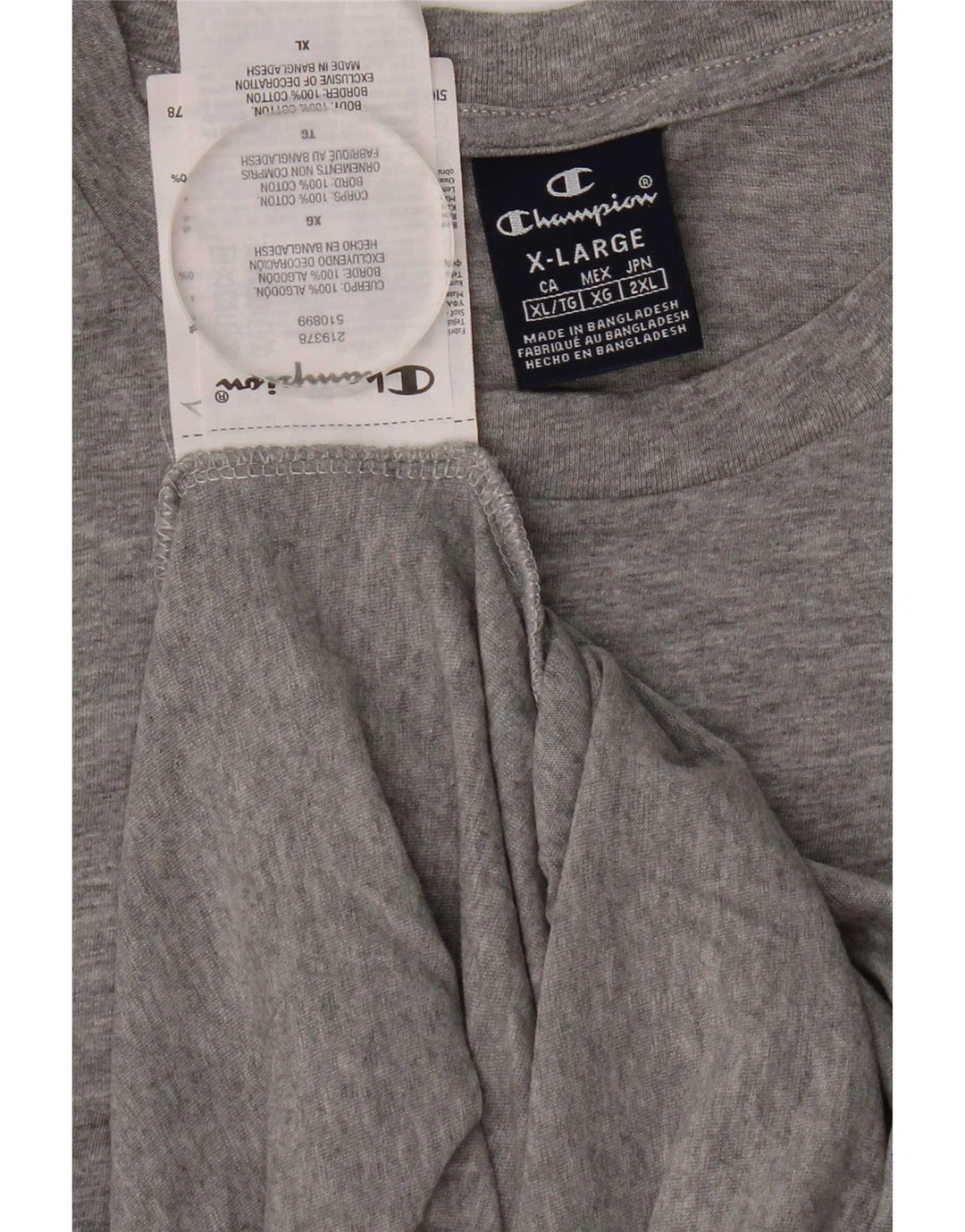 Maglia da uomo Champion a maniche lunghe XL in cotone grigio