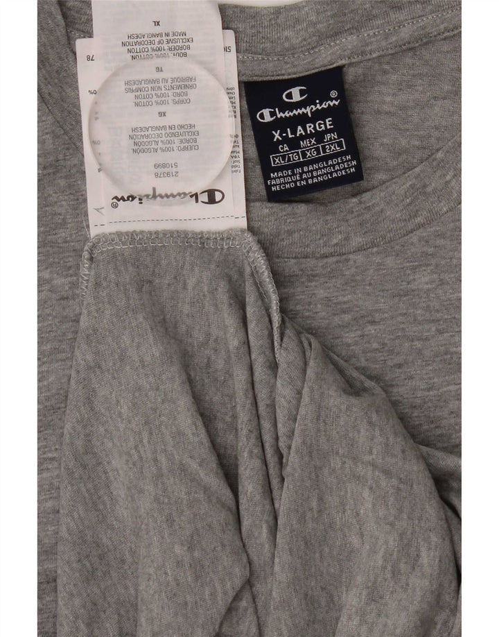 Maglia da uomo Champion a maniche lunghe XL in cotone grigio