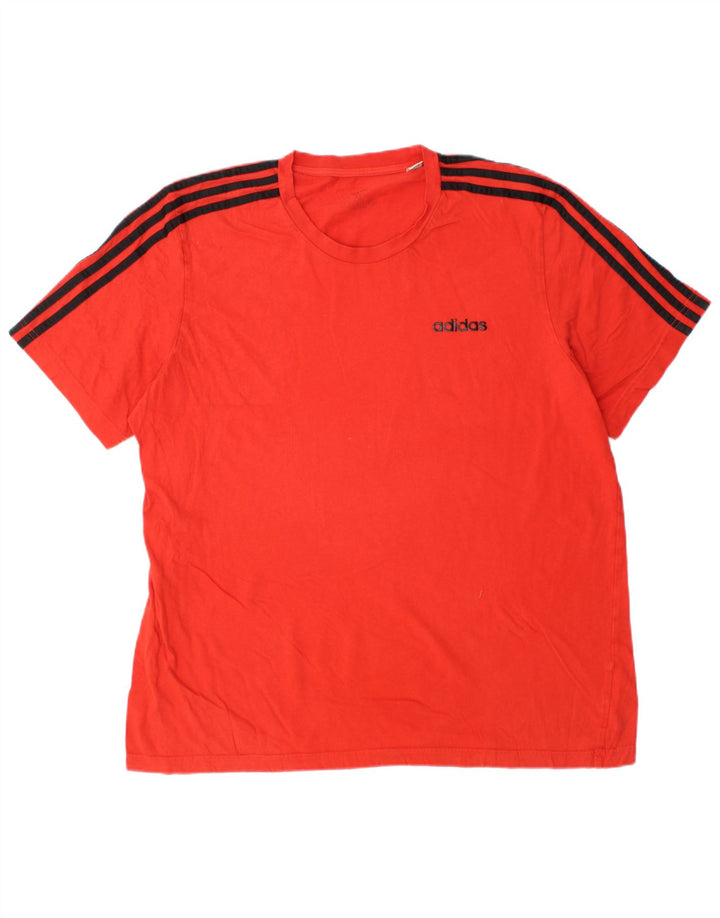 T-shirt da uomo Adidas Top XL in cotone arancione