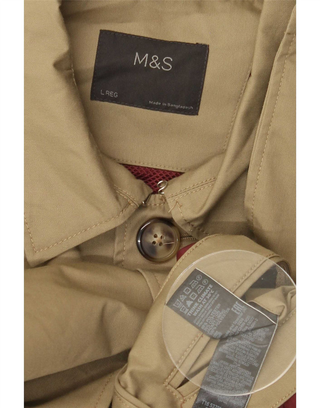Cappotto da uomo Marks & Spencer UK 40 grande poliestere kaki