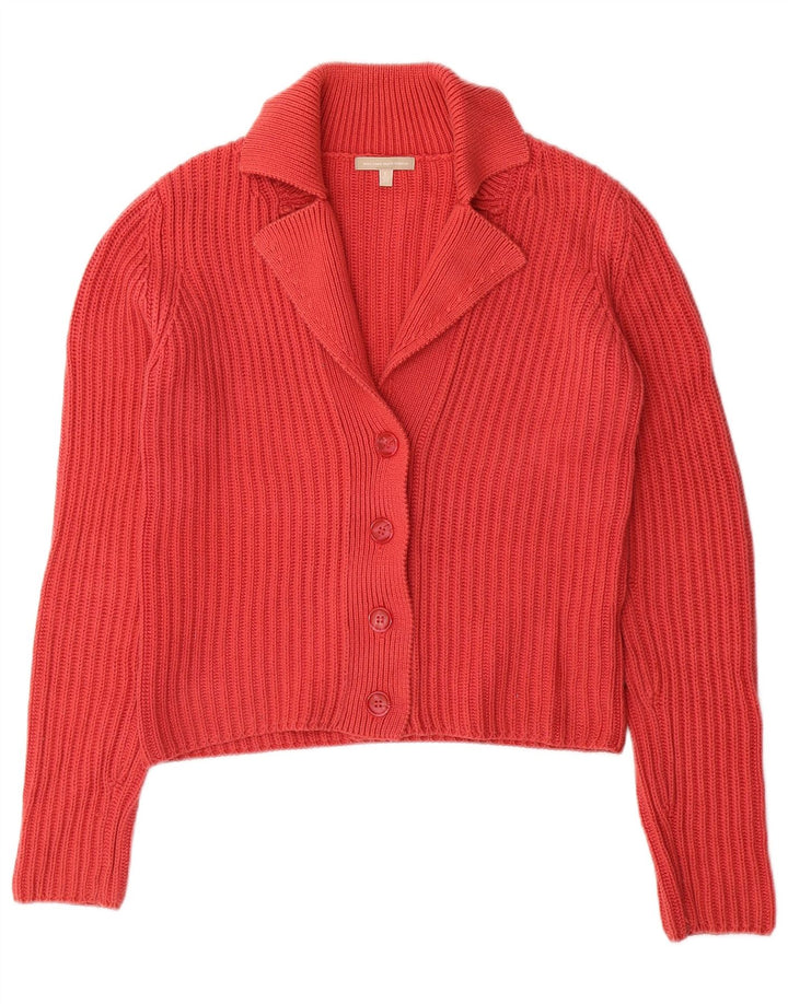 Maglione cardigan da donna Massimo Dutti UK 10 piccolo cotone rosso