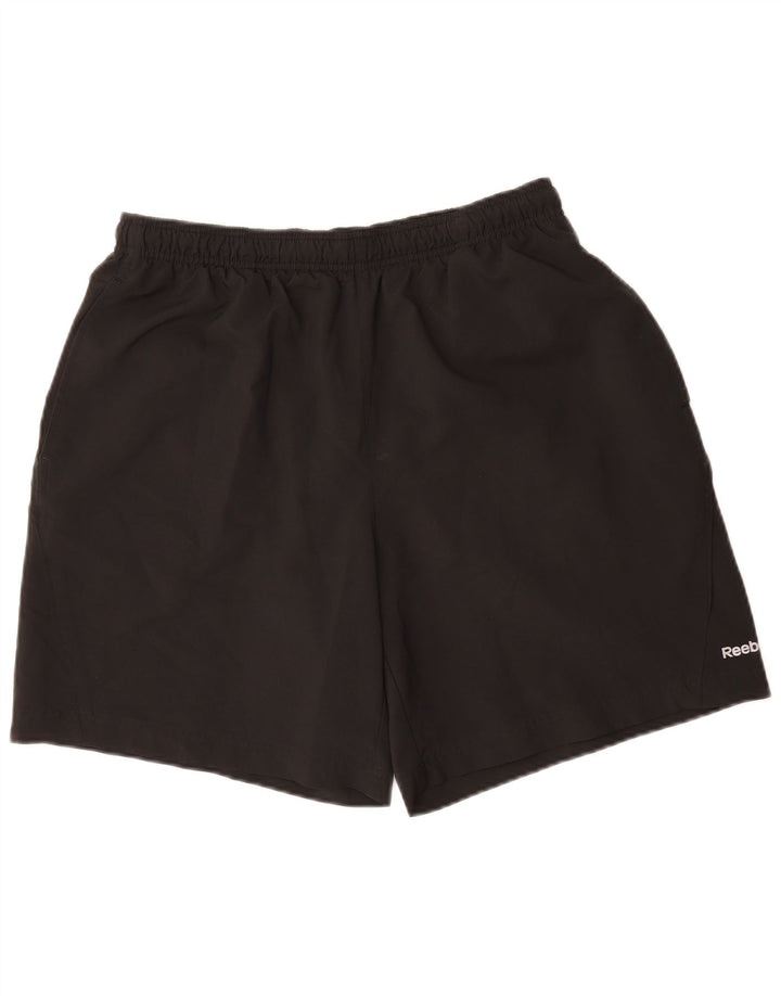 REEBOK Mens Sport Shorts Medium  Black Polyester