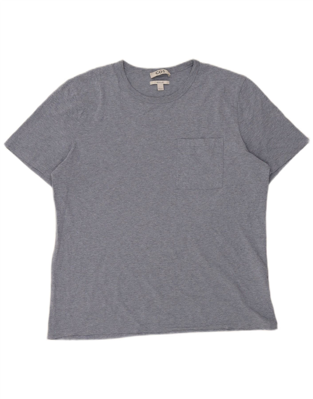 T-shirt regolare da uomo Cos Top grande in cotone chiazzato blu