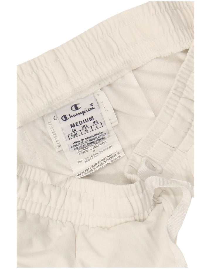 CHAMPION Womens Graphic Tracksuit Trousers Joggers UK 12 Medium Off White
