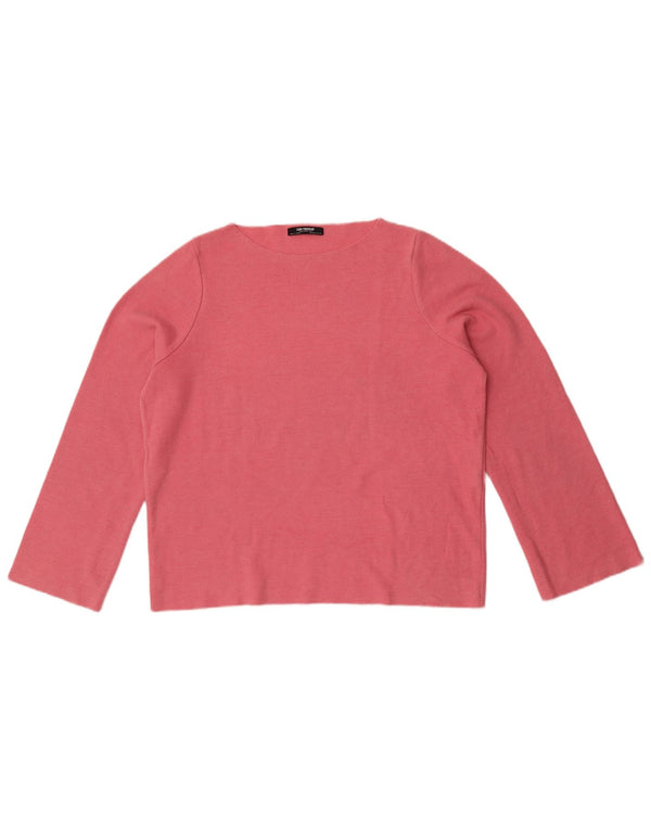 Top Zara Trafaluc da donna oversize a maniche lunghe UK 10 piccolo in cotone rosa