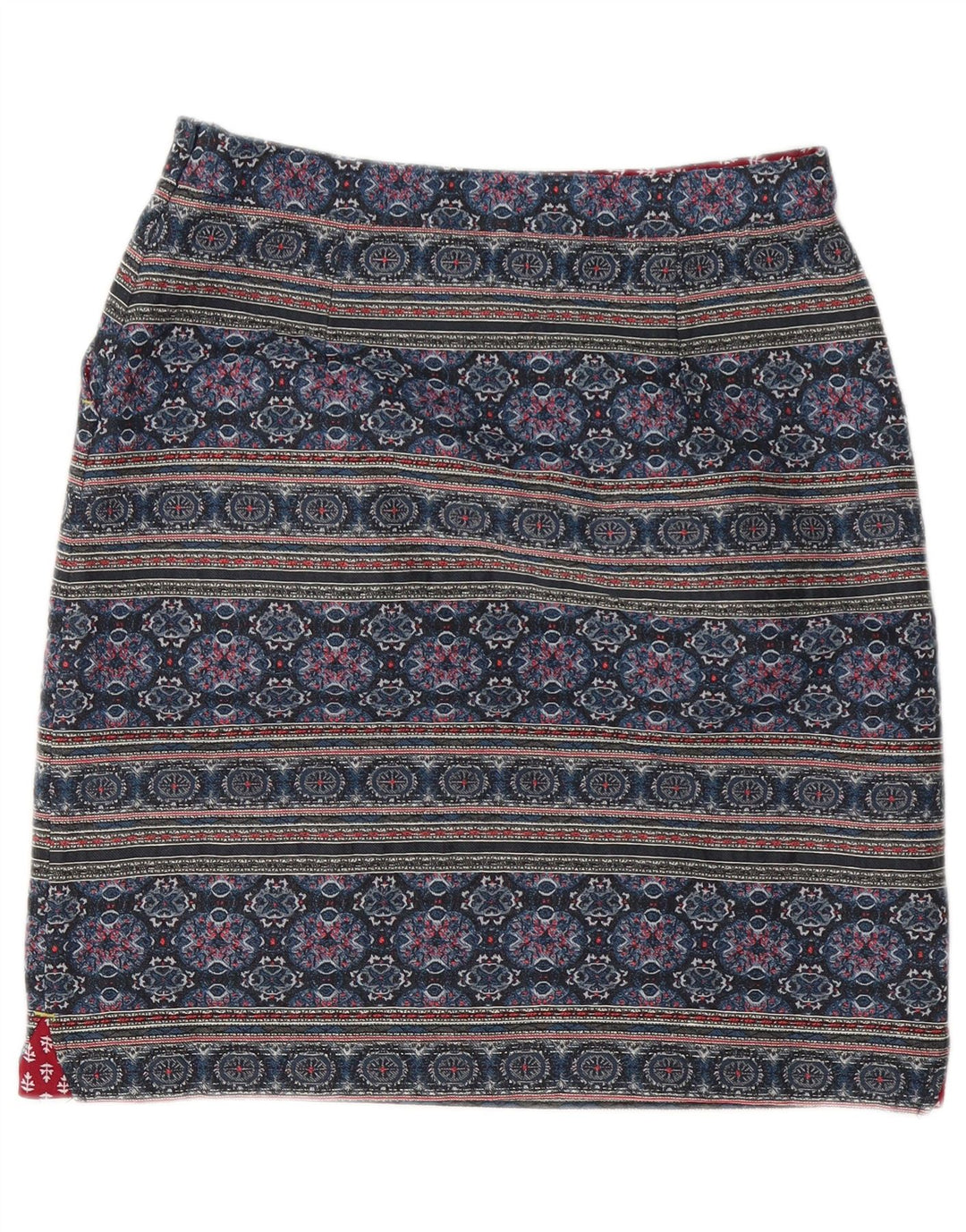 Minigonna da donna White Stuff UK 10 piccola W30 poliestere geometrico blu