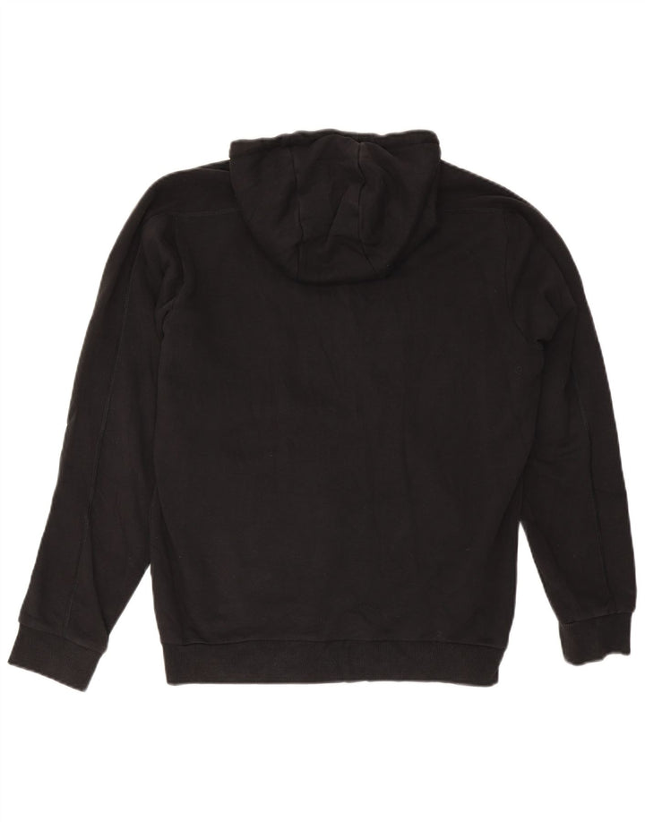 Felpa con cappuccio grafica da uomo Adidas, cotone medio nero