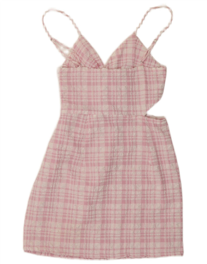 Prendisole ritagliato da donna Zara UK 8 piccoli quadri rosa