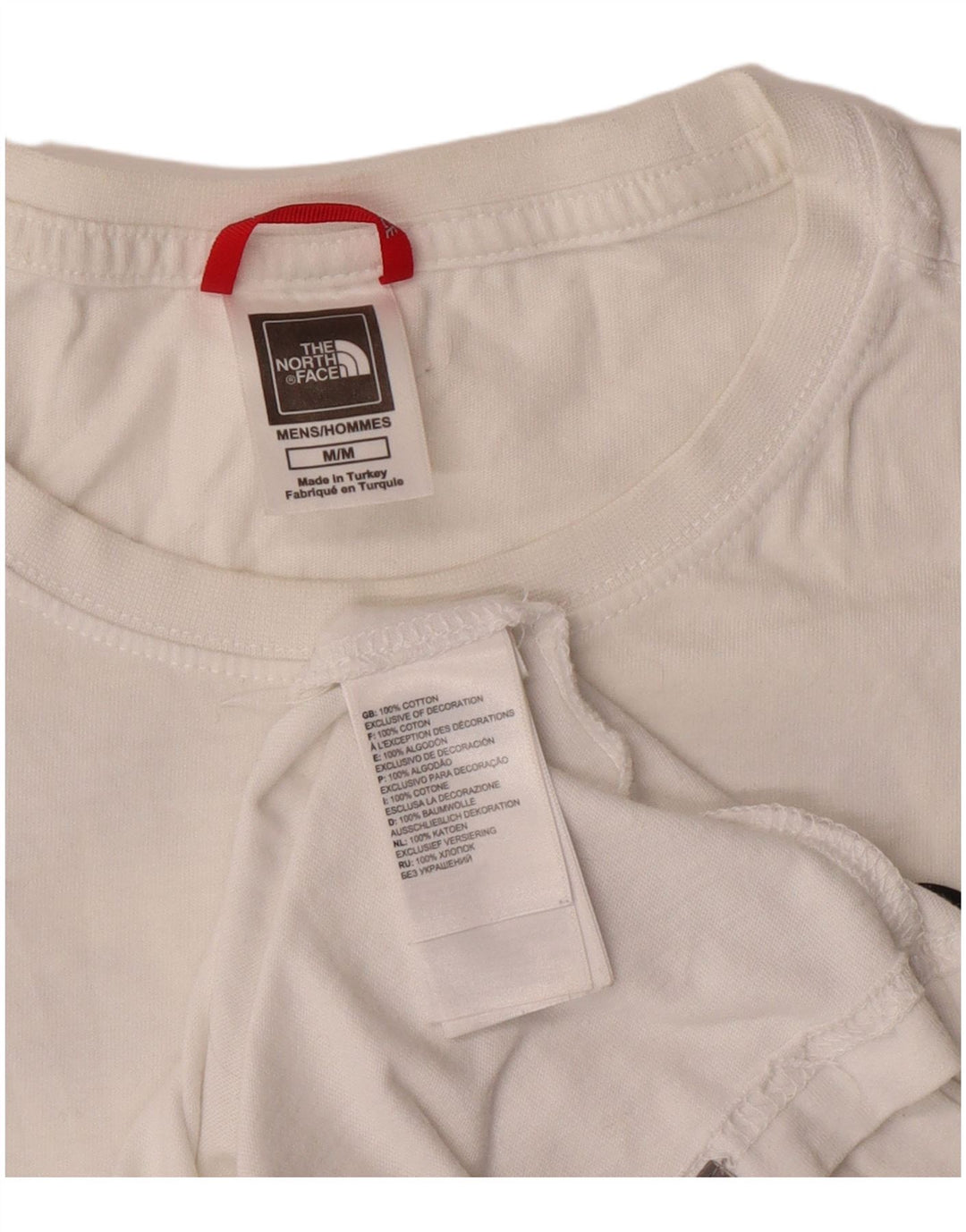 THE NORTH FACE Mens Graphic T-Shirt Top Medium White Cotton