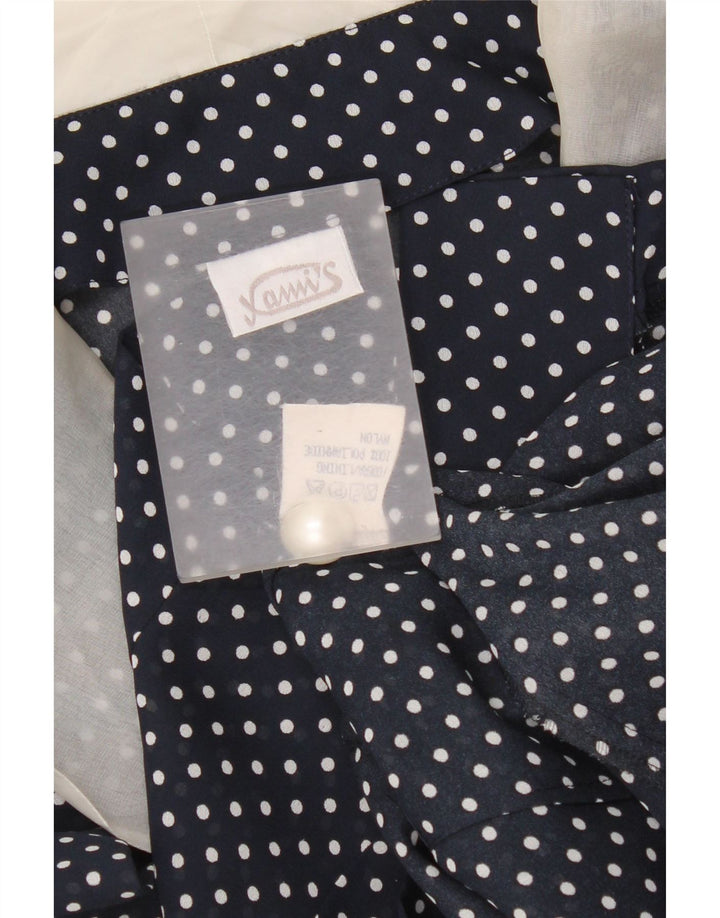 Set gonna vintage da donna in 2 pezzi IT 44 medio W28 blu navy maculato