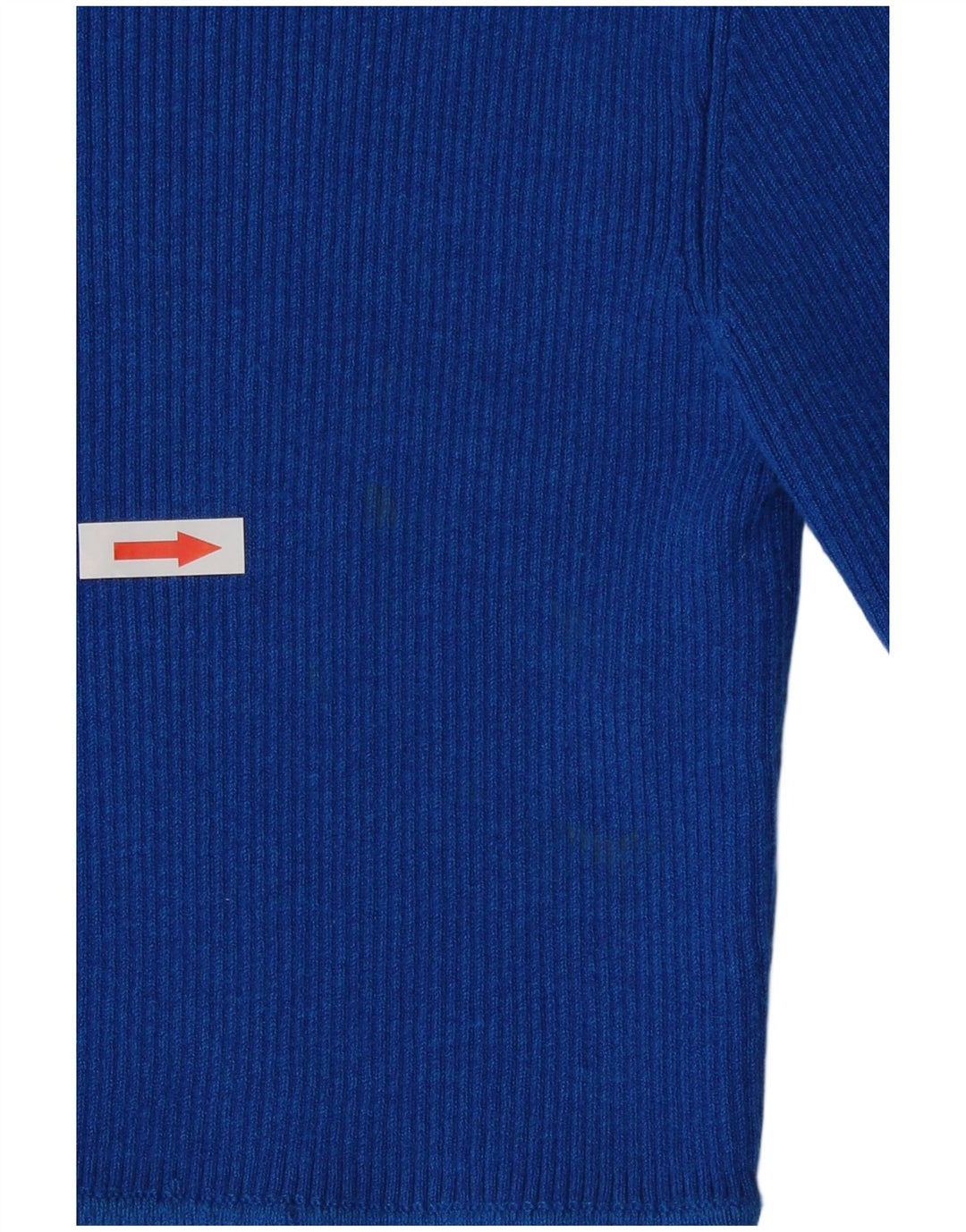 Top corto da donna Zara a maniche lunghe UK 8 piccolo in viscosa blu