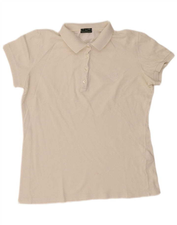 Polo da donna Fred Perry UK 20 2XL cotone bianco
