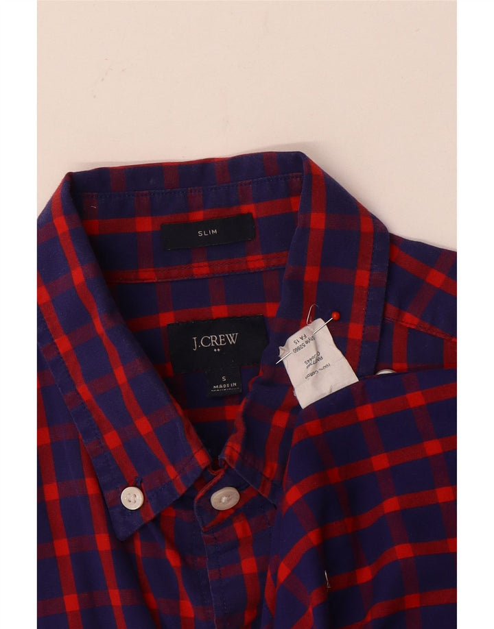 Camicia slim da uomo J. Crew in cotone a quadri blu piccolo