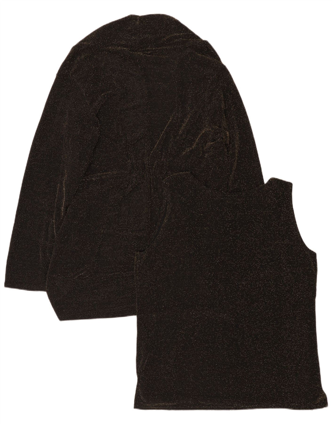 Set da 2 pezzi vintage da donna UK 18 XL nylon nero