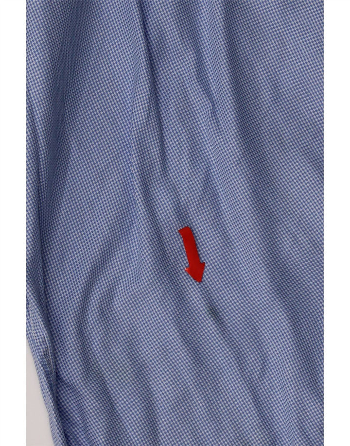 Camicia da uomo Tommy Hilfiger taglia 41 16 grande cotone pied de poule blu