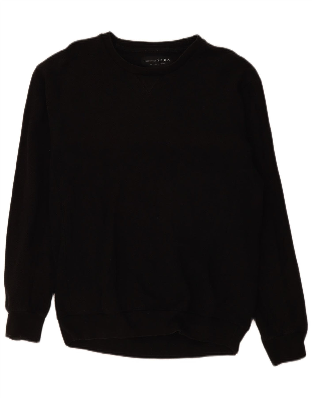 Felpa Zara Uomo Maglione Grande Cotone Nero