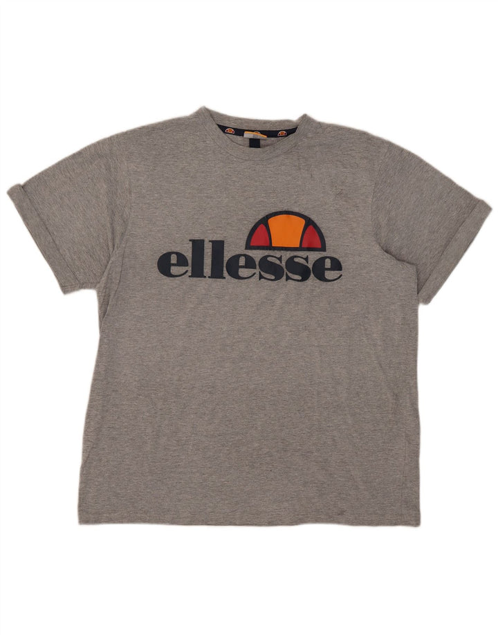 T-shirt grafica oversize da donna Ellesse Top UK 10 piccola grigia