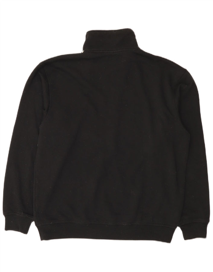 Felpa da uomo con collo con zip grafica Lotto Maglione grande poliestere nero