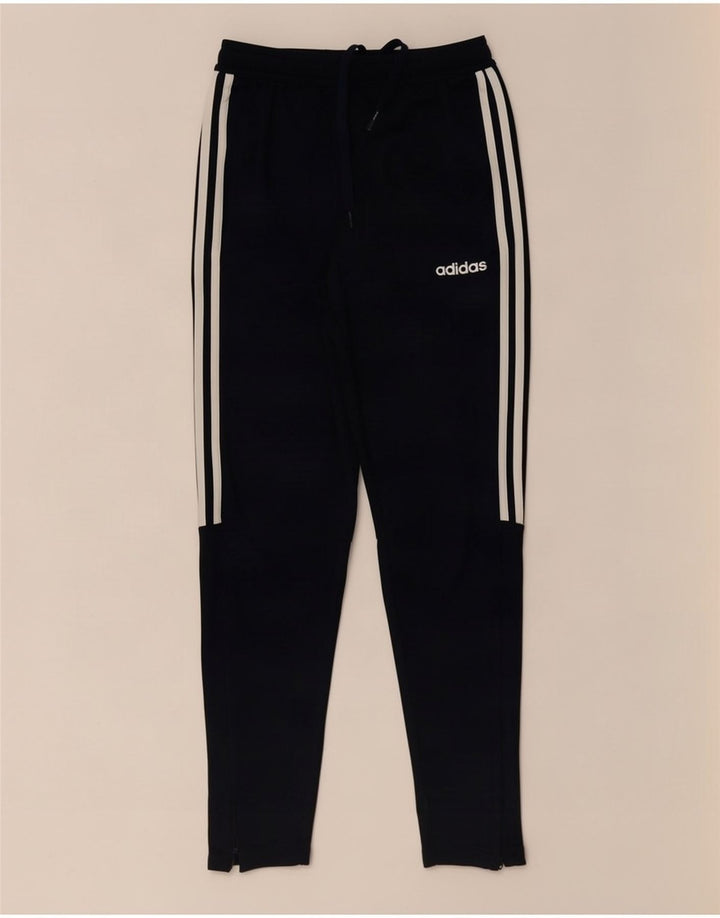 Pantaloni da tuta Adidas Climalite da uomo piccoli in poliestere blu navy